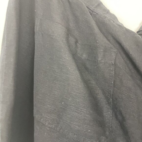 Calvin Klein Woman’s  Black Linen Blend Wide Leg Pants Elastic Waist Size 16W - Picture 6 of 8